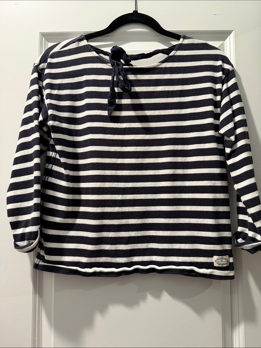 Striped Navy & White Sailor Top
